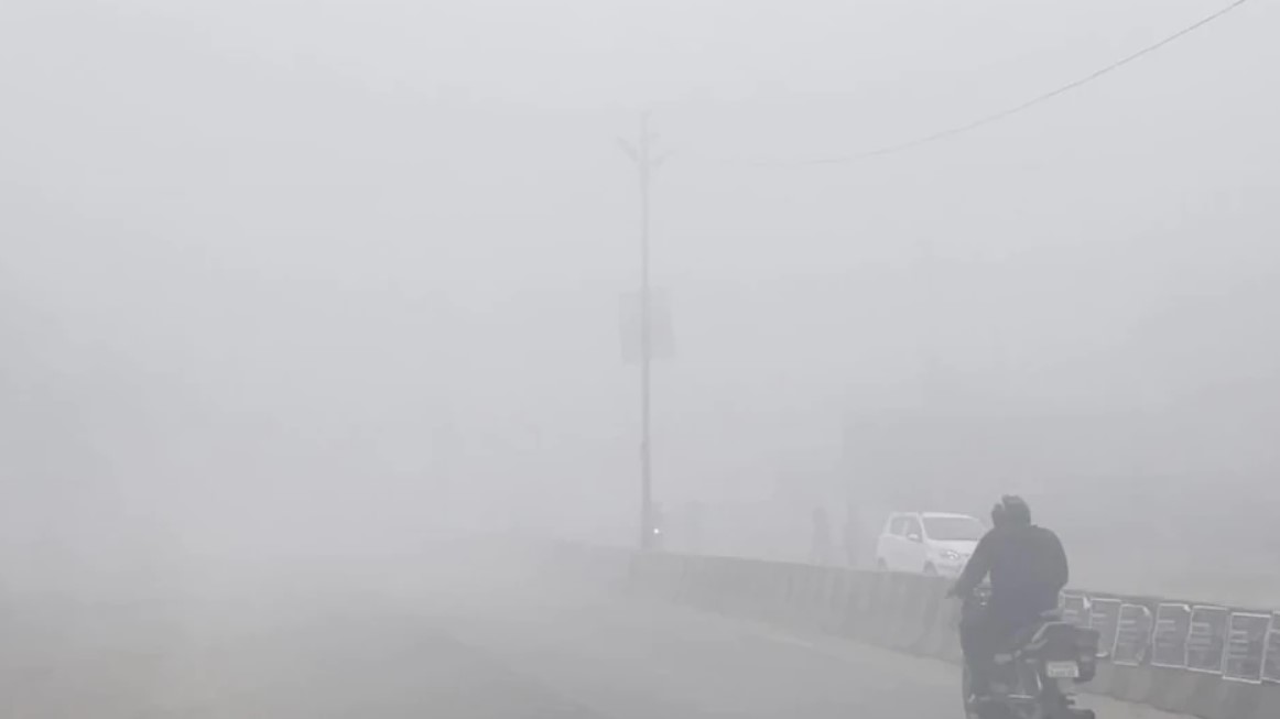 घने कोहरे की चपेट