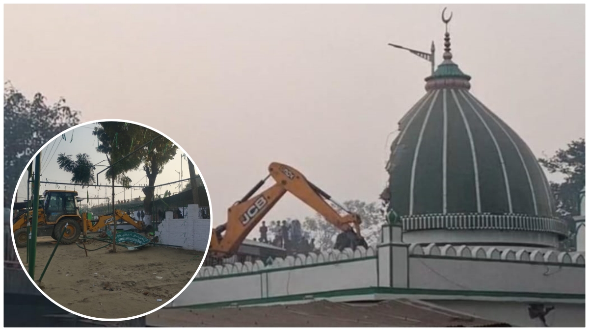 Deoria illegal mazar demolition amid heavy police deployment