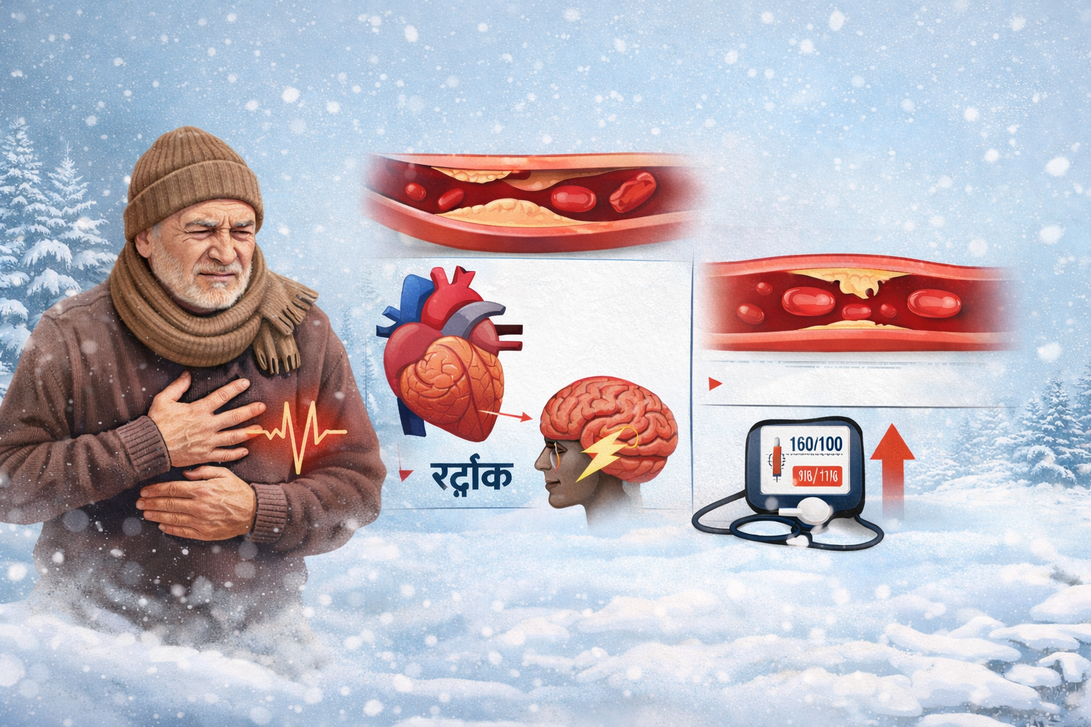 सर्दियों में थोड़ी सी सावधानी आपको हर्ट अटैक और स्ट्रोक से बचा लेगी।